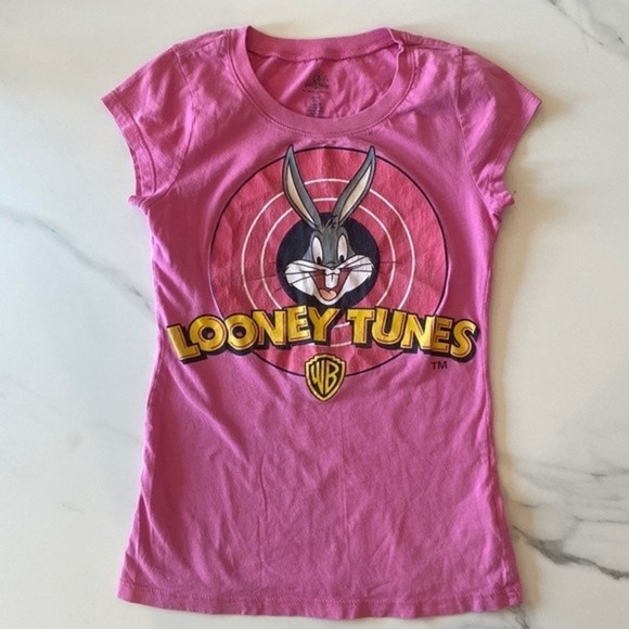 Warner Brothers | Looney Tunes, pink Bugs Bunny Junior T-Shirt, Size Small - Picture 1 of 3